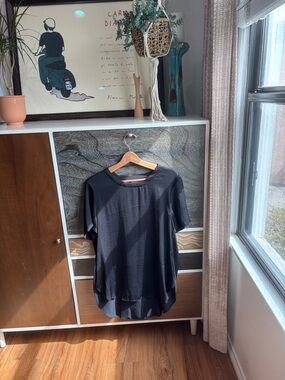 Women’s Luxury-feel Black Silky Top